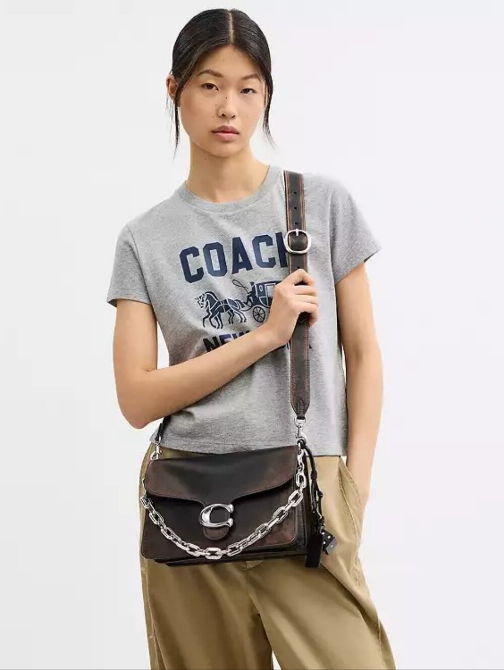 NEW COACH CHAIN TABBY SHOULDER BAG - LOVED LEATHER